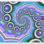 Lila Pearls Fraktal Spiral Aufkleber (Vorderseite)