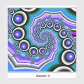 Lila Pearls Fraktal Spiral Aufkleber (Blatt)