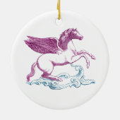 Lila Pegasus Keramik Ornament (Hinten)
