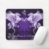 Lila Pegasus-Reflexions-Mausunterlage Mousepad (Mit Mouse)