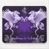 Lila Pegasus-Reflexions-Mausunterlage Mousepad (Vorne)