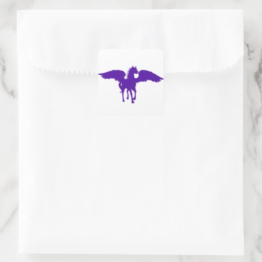 Lila Pegasus Stickers (Tasche)