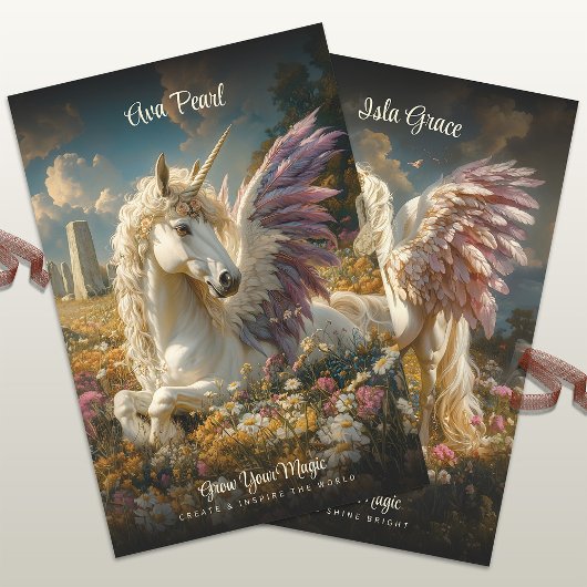 Lila Pegasus Stone Circle Fantasy Mythisches Pferd Geschenkpapier Set