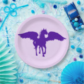 Lila PegasuspapierTeller Pappteller (Party)