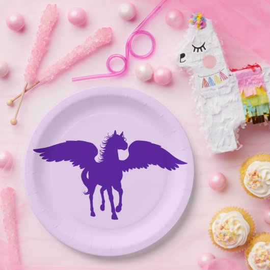 Lila PegasuspapierTeller Pappteller (Party)