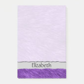 Lila Pelz, Pelzhintergrund, Fluffy Fur, Ihr Name Post-it Klebezettel (Vorderseite)