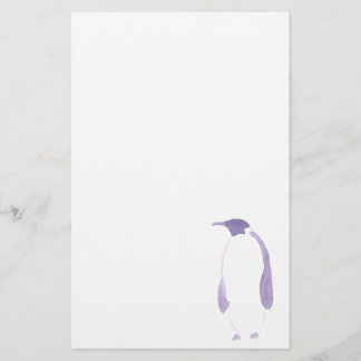 Lila Penguin Briefpapier