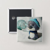 Lila Penguin I Button (Vorne & Hinten)