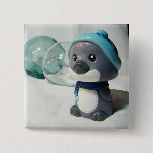Lila Penguin I Button (Vorderseite)