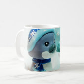 Lila Penguin III Kaffeetasse (Vorderseite Links)