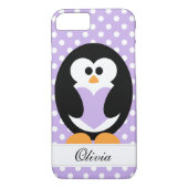 Lila Penguin-Liebe Case-Mate iPhone Hülle (Rückseite)