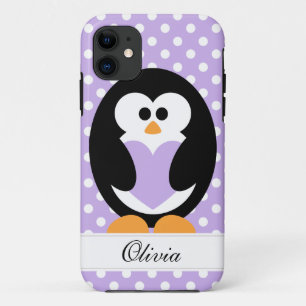 Lila Penguin-Liebe Case-Mate iPhone Hülle
