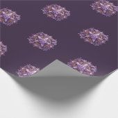 Lila Pentagram-Rose - Mystische Hexerei Geschenkpapier (Ecke)