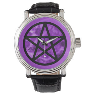 Lila Pentagramm Armbanduhr