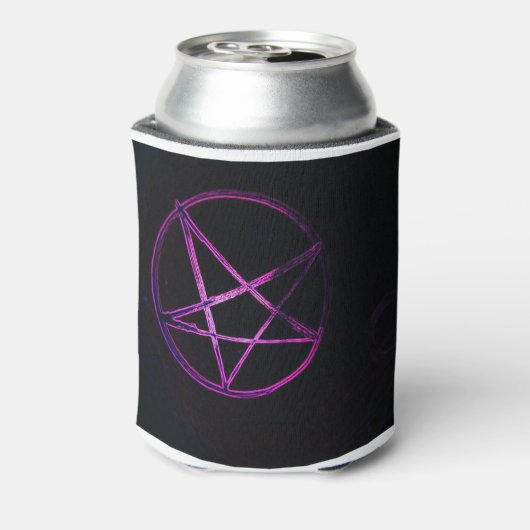 lila Pentagramm Dosenkühler (Kanne Rückseite)