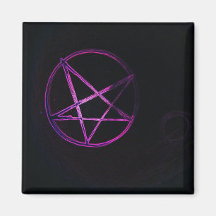 lila Pentagramm Magnet