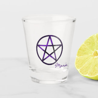 Lila Pentagramm Shotglas Schnapsglas