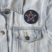Lila Pentagramm Triquetra Button (Beispiel)