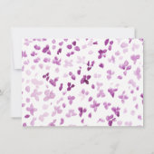 Lila Peongs Blumenstrauß Einladung (Rückseite)