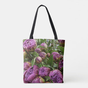 Lila Peonie klassische Taschen-Tasche LK Tasche