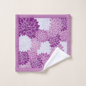 Lila Peonies Badhandtuch Set (Waschlappen)