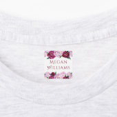 Lila Peonies Blumenbezeichnungen Kleidung Etiketten (Befestigt)