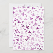 Lila Peonies Floral 16. Geburtstag Einladung (Rückseite)