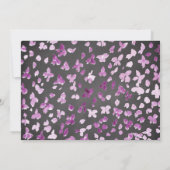 Lila Peonies Floral Geburtstag Einladung (Rückseite)