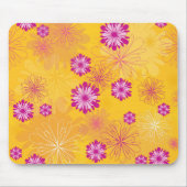 Lila Peonies Gelbe Blumengarten Frühlingsblumen Mousepad (Vorne)