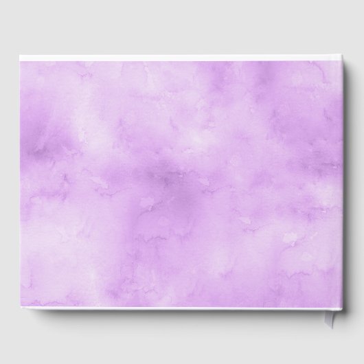 Lila Peonies Girl Lila & Gold Taufe Gästebuch (Rückseite)