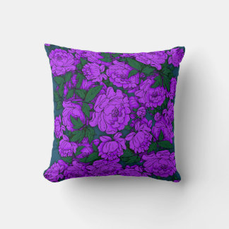 Lila Peonies Kissen