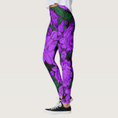 Lila Peonies Leggings (Links)