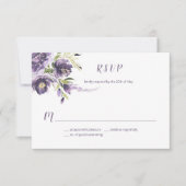 Lila Peonies, Lilac Hochzeit | RSVP-Karte RSVP Karte (Vorderseite)