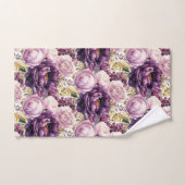 Lila Peonies Peony Blume Blumenhandtuch Set (Handtuch)