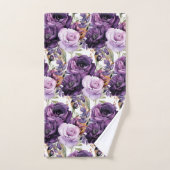 Lila Peonies Peony Blume Blumenhandtuch Set (Handtuch)