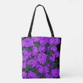 Lila Peonies Tasche (Rückseite)