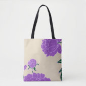 Lila Peonies Tasche (Vorderseite)