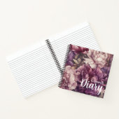 Lila Peony Blume Tagebuch Notizblock (Innenseite)