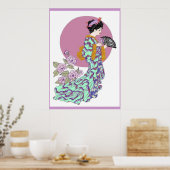 Lila Peony Fan Poster (Küche)