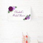 Lila Peony Floral Brautparty Banner (InSitu)