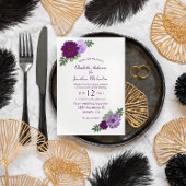 Lila Peony Floral Wedding Einladung