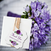 Lila Peony Floral Wedding Geschenkanhänger