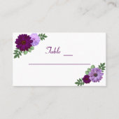 Lila Peony Floral Wedding Platzkarte (Vorderseite)