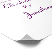 Lila Peony Floral Wedding Poster (Ecke)