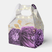 Lila Peony-Holzwurzel Geschenkschachtel (Rückseite)