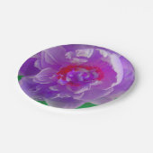 Lila Peony Plate Pappteller (Schrägansicht)