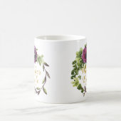 Lila Peony Wreath Mother of the Bride ID456 Kaffeetasse (Mittel)