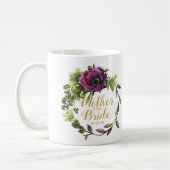 Lila Peony Wreath Mother of the Bride ID456 Kaffeetasse (Links)