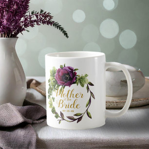 Lila Peony Wreath Mother of the Bride ID456 Kaffeetasse