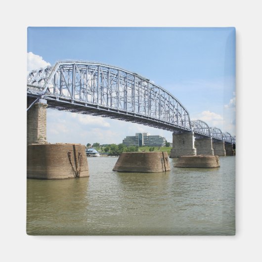 Lila People Bridge-Magnet Magnet (Vorne)